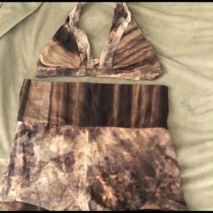 Lucky Brand tie dye boy short bikini